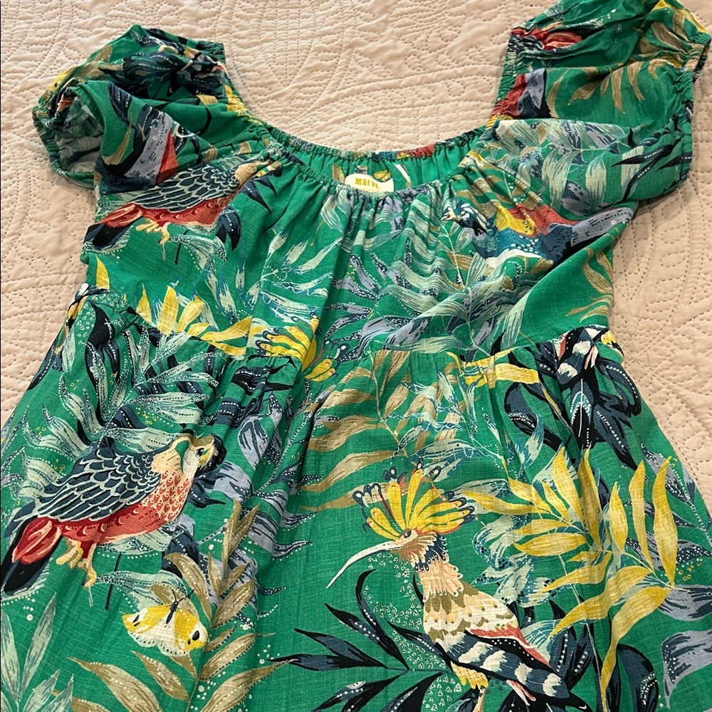 Maeve Green Tropical Print Maxi Dress - Picture 3 of 7